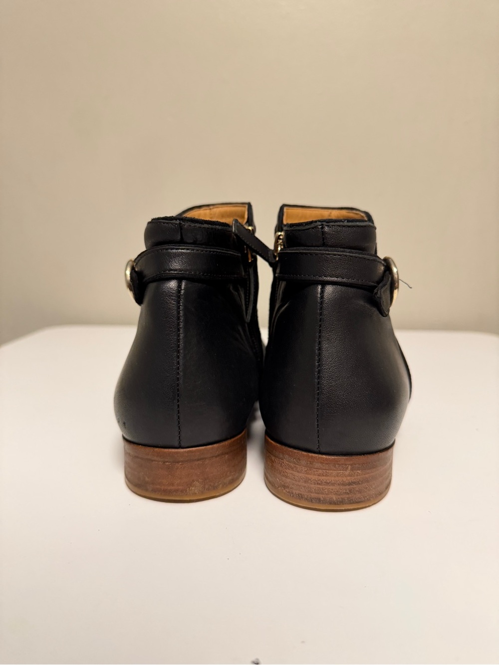 Souliers Sezane Low Johanna Boots Black Leather Women’s EU 40 US 9 UK 7 - Picture 5 of 12